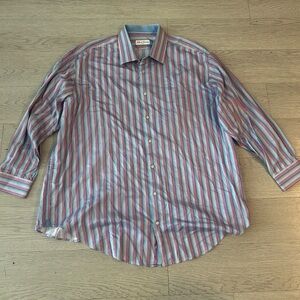 Robert Graham Long Sleeves Striped Multicolor Shirt Size 48 US 2XL